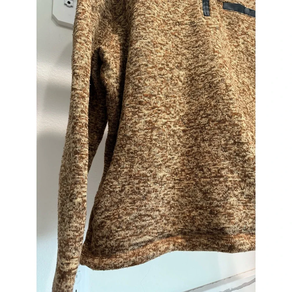 Eddie Bauer Quarter Zip Men's‎ Size XL Brown
